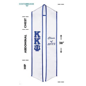 Kappa Kappa Psi - Fraternity Graduation Stole / Graduation Sash