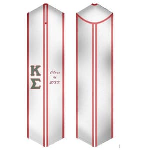 Kappa Sigma - Fraternity Graduation Stole / Graduation Sash White