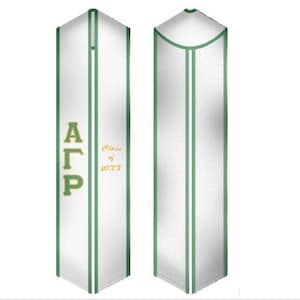 Alpha Gamma Rho - Fraternity Graduation Stole / Graduation Sash White