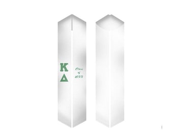 Kappa Delta - Estola de graduación de hermandad / Faja de graduación blanca