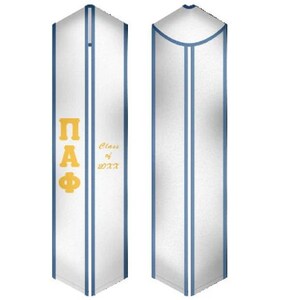 Pi Alpha Phi - Fraternity Graduation Stole / Graduation Sash White