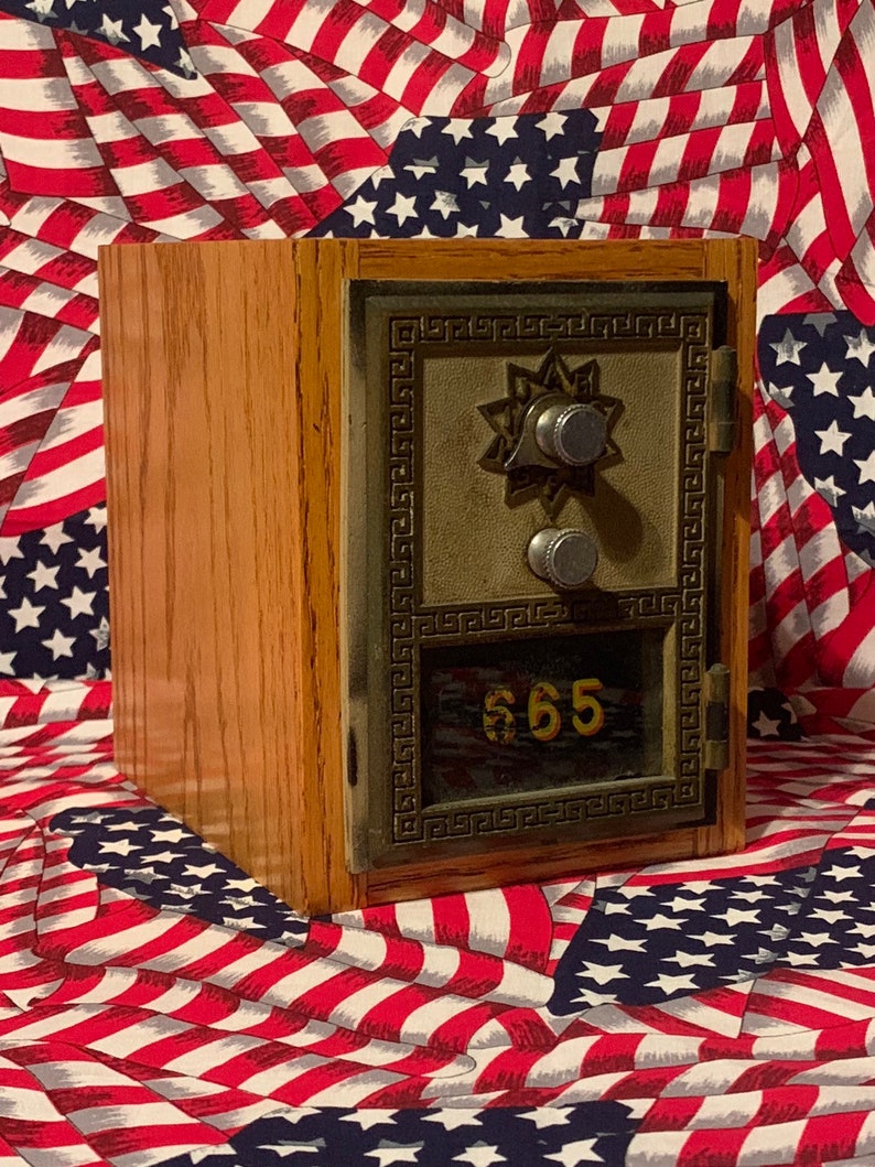 Post Office Box Door Bank Safe Antique Door With Combination Lock Oak