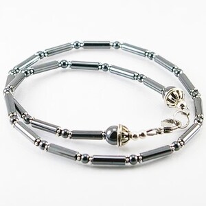 Hematite mens necklace,mens necklace, men jewelry, hematite necklace, unisex necklace, men gift,