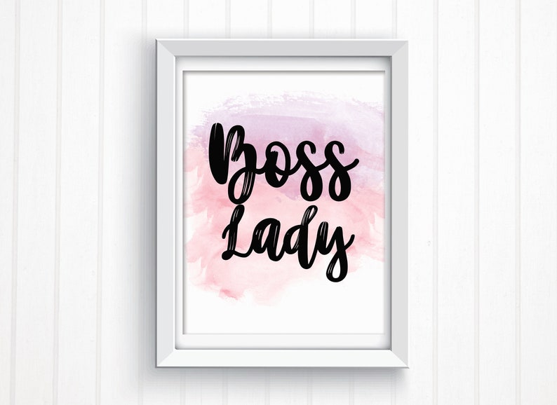 Boss Lady Printable Wall Art Instant Download | Etsy