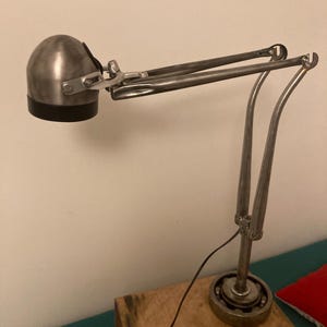 recycled metal desk lamp.