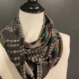 Aztec infinity scarf, winter scarf