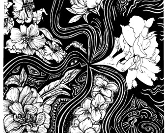 Fleurs from the Chaos Art print -- Carolyn Storey