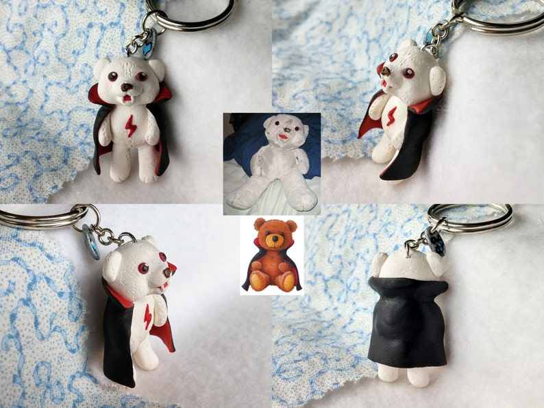 Custom Cute Teddy Bear Keychain Made to Order Handmade Etsy