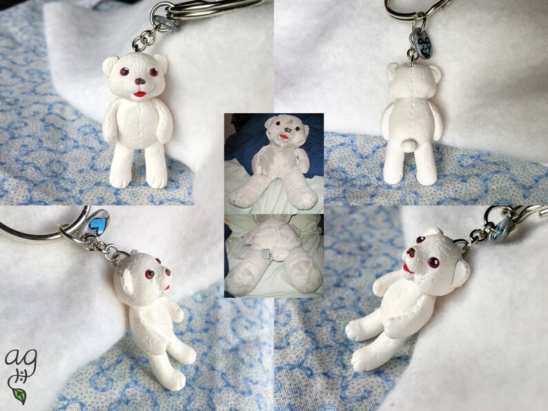 Custom Cute Teddy Bear Keychain Made to Order Handmade Etsy