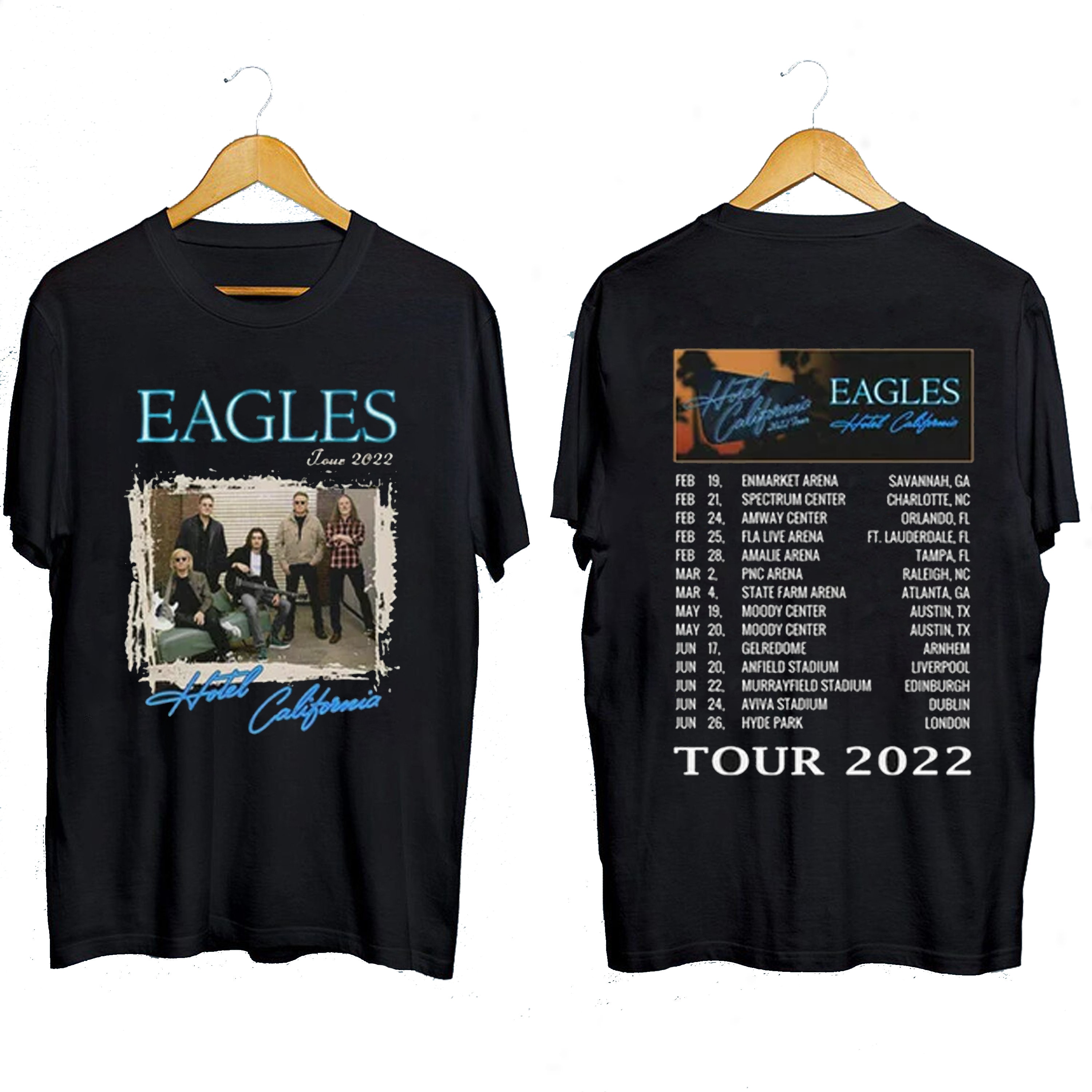The Eagles Hotel California Concert 2022 US Tour T-Shirt T