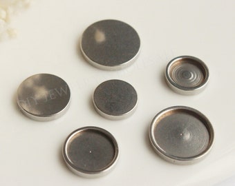 20pcs Stainless Steel Pendant Bezel Blanks 6mm /8mm /10mm /12mm  Bezel Tray Settings
