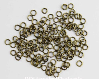 500 Stück Antik Bronze 5mm offen springen Ringe / Ösen Charm Connector diy Schmuck diy Handwerk / 5mm Ösen