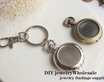 thumbnail image 2 of DIY Bezel Keychain – Fits 20mm Coin – Silver & Gold Plated – Detachable Keyring 2 of 5