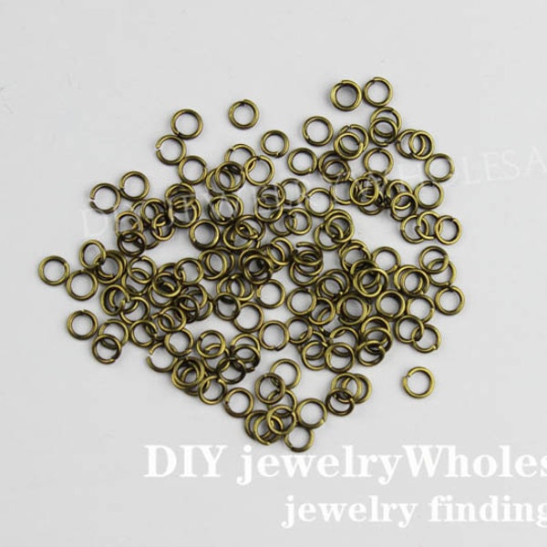 500 pcs 4mm antique bronze Open Jump Rings / Jumprings Charm Connector diy jewelry diy craft 4mm Jumprings