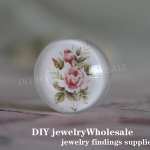 Handmade Photo Glass Cabochon -  handmade clear glass dome cabochons - yx736-3