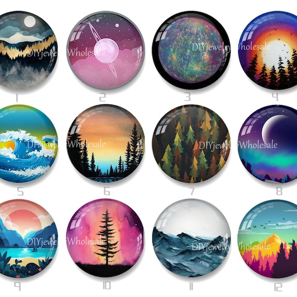 glass cabochon 8mm 10mm 12mm 14mm 15mm 16mm 18mm 20mm 22mm 25mm Handmade photo glass Cabochons - xy1831