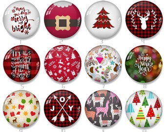 glass cabochons 12mm Christmas - xy2505