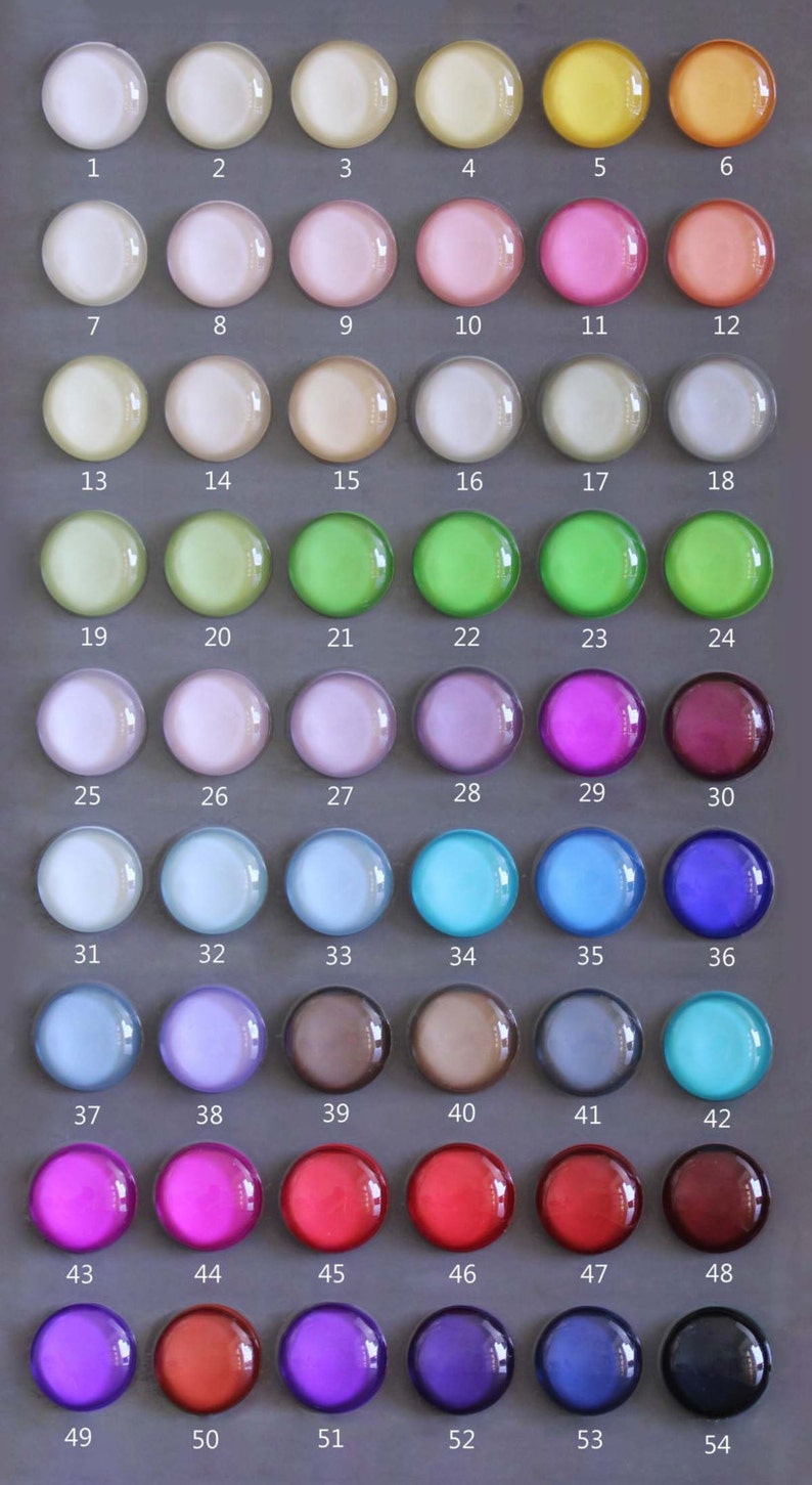 Reine Farben mehrere Farben Handgemacht Rund Foto Glas Cabochons 10mm 12 mm 14mm 15mm 16mm 18mm 20mm 25mm 30mm Glas Cabochon 699 Bild 1