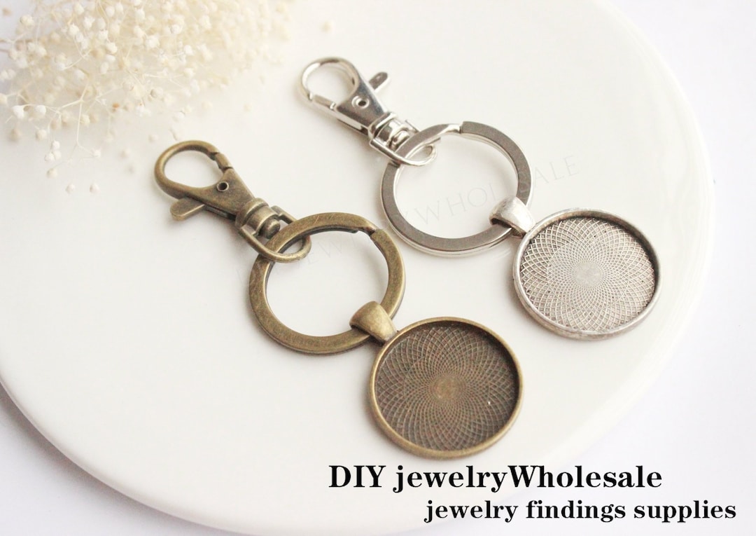 5 Sets Photo Keychains DIY Kit 20mm25mm 30mm,key Chain Attachments
