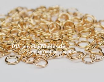 500 Stk 5mm offen springen Ringe KC Gold Plated Jumprings Charm Connector diy Schmuck diy Handwerk 5mm Jumprings