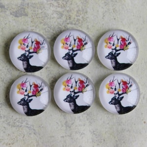 Glass Cabochon, 10mm 12mm 14mm 15mm 16mm 20mm 25mm 30mm Round Handmade photo glass Cabochons -598X5