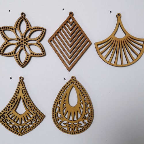 10pcs Wood Charm Pendant Wood Material DIY Wood | Etsy