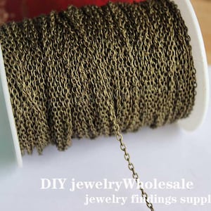 16ft 2mm Bronze Oval Link Chain Loop Chain 2mm O Chains
