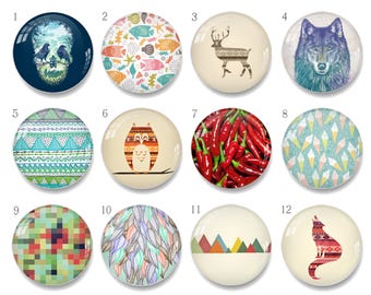 12mm cabachon glass, skull, wolf, deer Glass Dome, 14mm 16mm 18mm 20mm 25mm 30mm 35mm 40mm DIY Picture Image Glass Beads-585