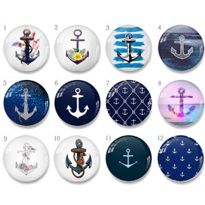 Anchor Cabochon, Photo Glass dome bead,10mm 12mm 14mm 16mm 18mm 20mm 25mm 30mm 35mm 40mm Picture Jewelry Charm-713-1