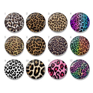 Handmade Leopard Print photo glass Cabochon, 10mm 12mm 14mm 16mm 18mm 20mm 25mm 30mm 35mm 40mm Leopard Cabochons- xy2509