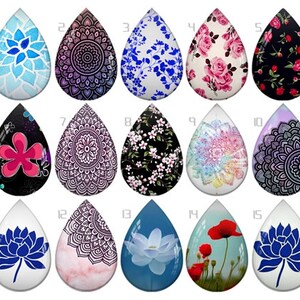 Handmade Teardrop oval glass cabochons jewelry- st686