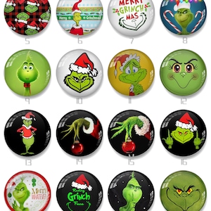 Cabujón navideño verde, cabujón de cristal fotográfico hecho a mano, 10 mm, 12 mm, 14 mm, 16 mm, 18 mm, 20 mm, 25 mm, 30 mm, 35 mm, 40 mm, 58 mm, 2604