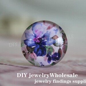 Handmade Photo Glass Cabochon -  handmade clear glass dome cabochons - yx733-9