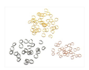 300pcs Stainless Steel 0.8mm Open Jump Ring 0.8x4mm/ 0.8x4.5mm/ 0.8x5mm / 0.8x6mm / 0.8x7 / 0.8x8mm / 0.8x10 Adjustable Rings / Jump rings