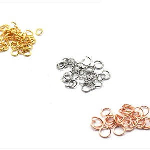 500pcs Stainless Steel 0.5mm Open Jump Ring 0.5x2.5mm / 0.5x3mm/ 0.5x3.5mm / 0.5x4mm/ 0.5x4.5mm / 0.5x5mm Adjustable Rings / Jump rings