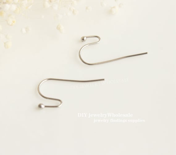 100pcs Stainless Steel Earring Wires, Ear Wire Earring Hooks,Fish Earring Post, Hypoallergenic Spring Earring Finding