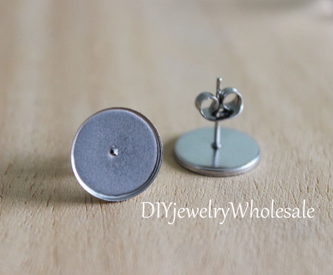 100pcs 8mm 10mm 12mm Surgical Stainless Steel Earring Studs Etsy