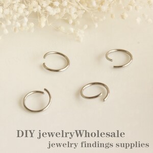 200pcs Stainless Steel Open Jump Ring  7mm / 5mm/6mm/8mm Adjustable Rings / Jumprings