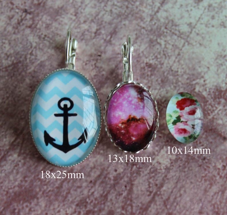 4pcs 18x25mm Oval Handmade Photo Glass Cabochons 4 pcs 10x14mm,13x18mm,18x25mm,20x30mm,30x40mm Oval Glass Cabochons 19-10