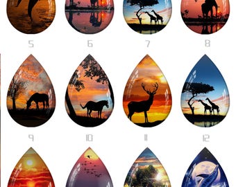 Handmade Teardrop Glass Cabochons - have high clarity Photo - sd87