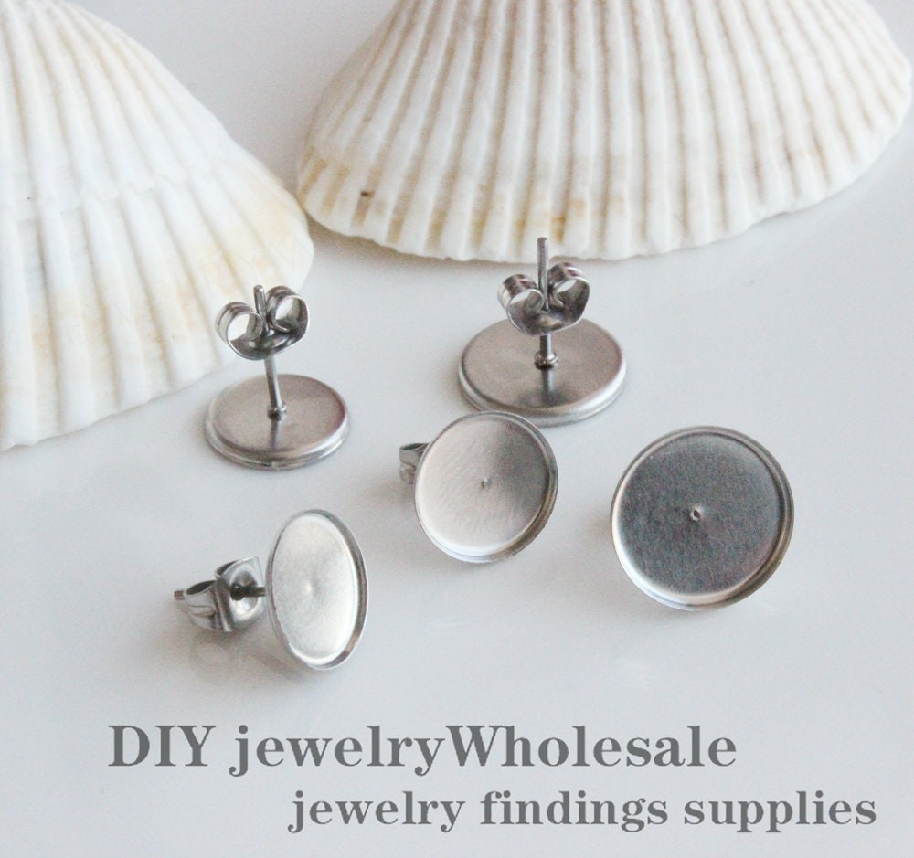 100pcs 8mm 10mm 12mm Surgical Stainless Steel Earring Studs Etsy