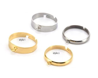 20pcs Stainless SteelBezel Ring Blanks ,Ring Settings Stainless Steel Ring Base,Ring Bezel,Plain Ring Settings