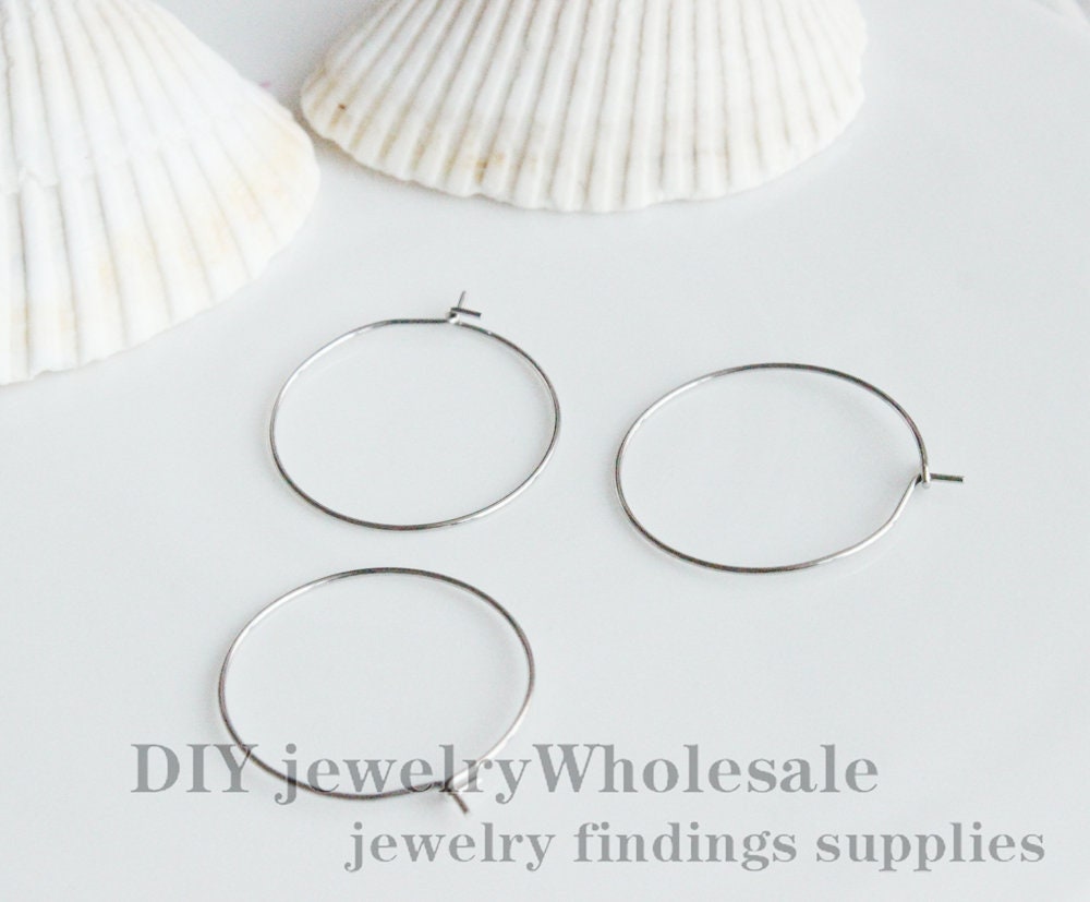100pcs Wholesale 316L Stainless Steel Hoop Earring Ear Wire Etsy