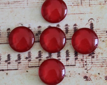 Red Photo Glass Cabochon 12mm 10mm 14mm 15mm 16mm 18mm 20mm 25mm 30mm Glass Cabs Cabochons -694X7