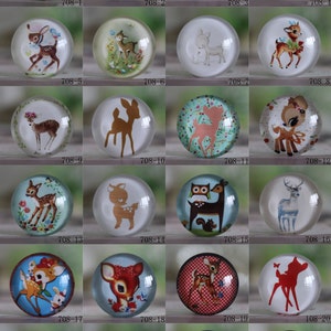 Handmade Round Photo glass Cabochons Multiple sizes multiple styles for your choice - 708