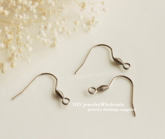 100pcs of Gold Stainless Steel Earring Hooks,silver Earring Hooks