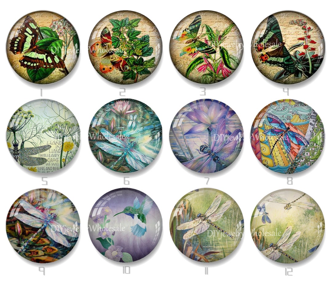 Handmade Photo Glass Cabochons 8mm 10mm 12mm 14mm 15mm 16mm 18mm