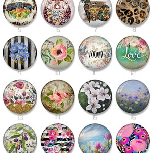 Leopard Print Cabochon,Flower Handmade Glass Cabochon,DIY Football Glass dome,DIY Photo Jewelry Charm 12mm 15mm 25mm 30mm 58mm 2625