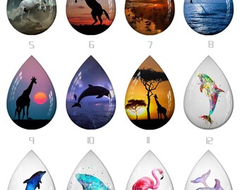 Handmade Teardrop Glass Cabochons - have high clarity Photo - sd88