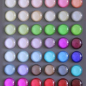 Reine Farben mehrere Farben Handgemacht Rund Foto Glas Cabochons 10mm 12 mm 14mm 15mm 16mm 18mm 20mm 25mm 30mm Glas Cabochon 699 Bild 2